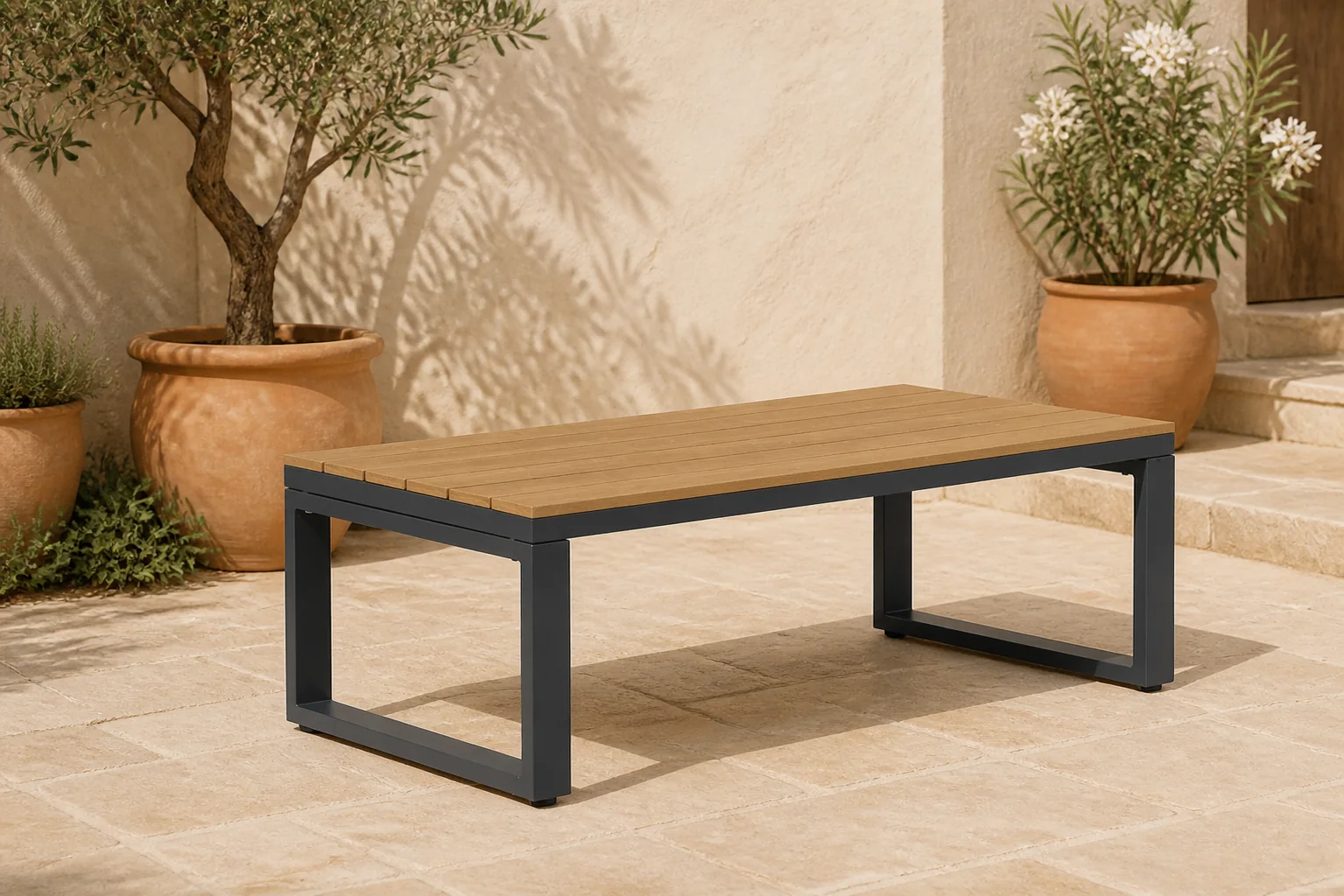 Sfeerfoto van Lifestyle Garden Furniture Bilbao loungetafel rechthoek – Grijs-antraciet