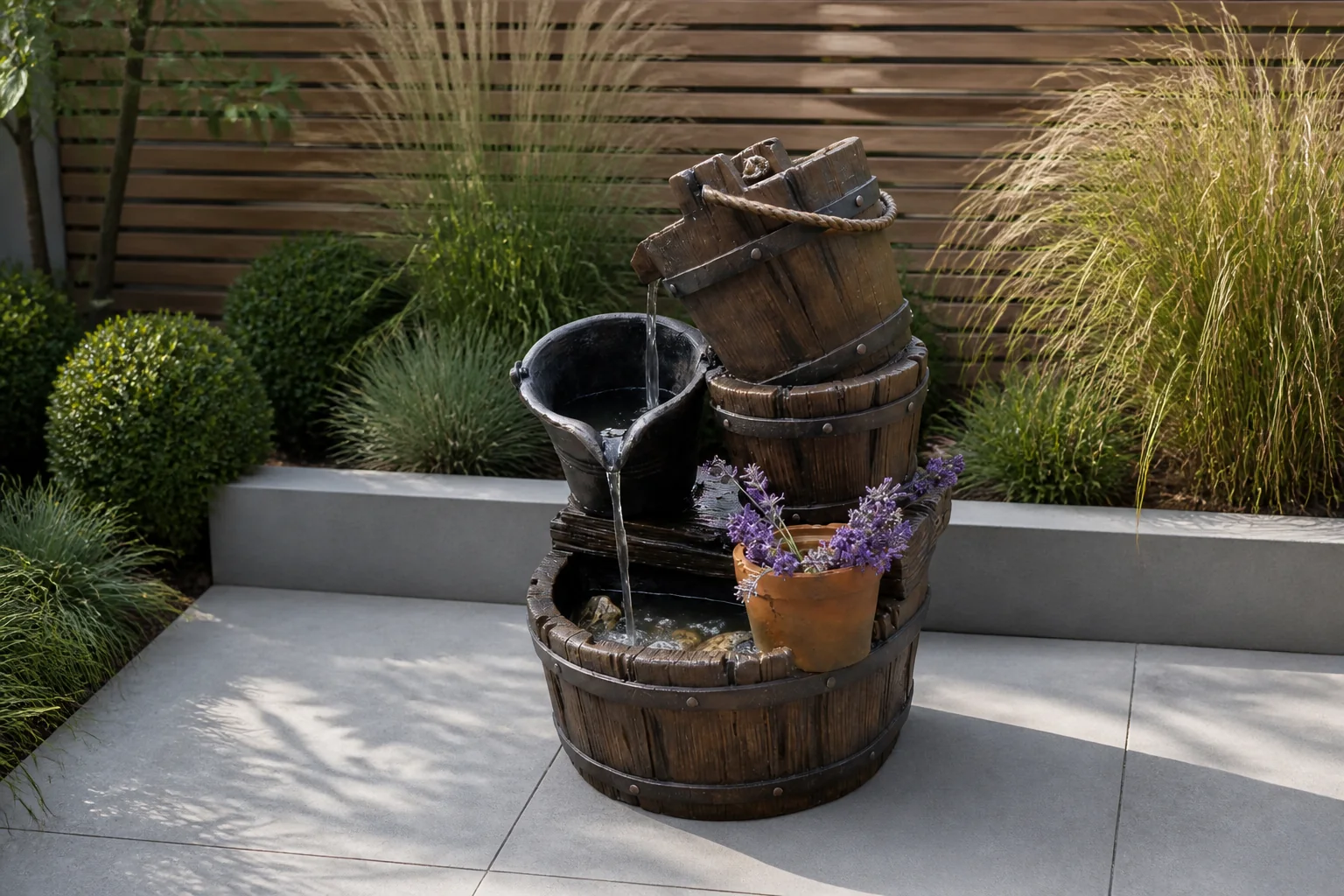 Sfeerfoto van Ubbink Acqua arte set halifax b38.5h56.5cm – bruin