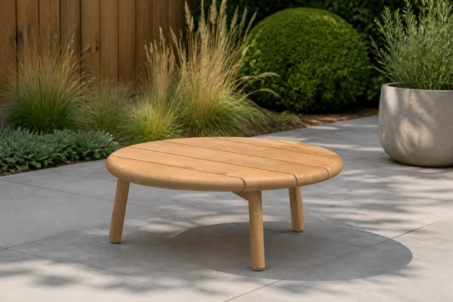 Sfeerfoto van 4 Seasons Outdoor Season Outdoor Ceylon loungetafel naturel teak 75 cm