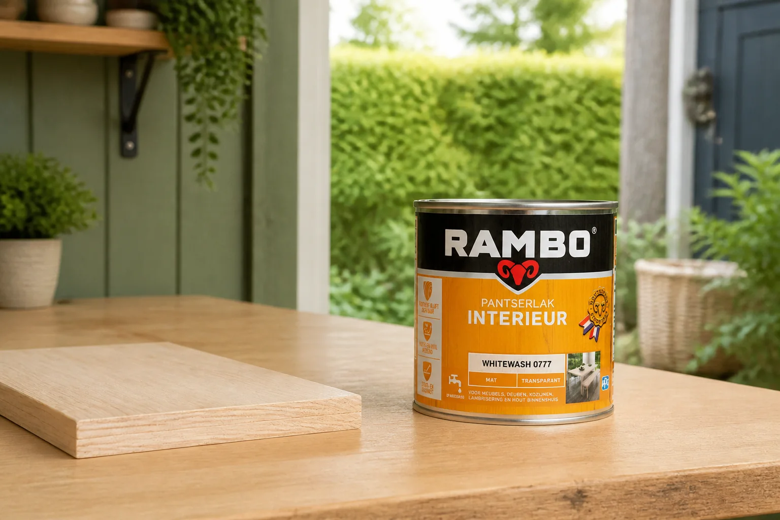 Sfeerfoto van Rambo Pantserlak interieur mat 777 0,25l – transparant