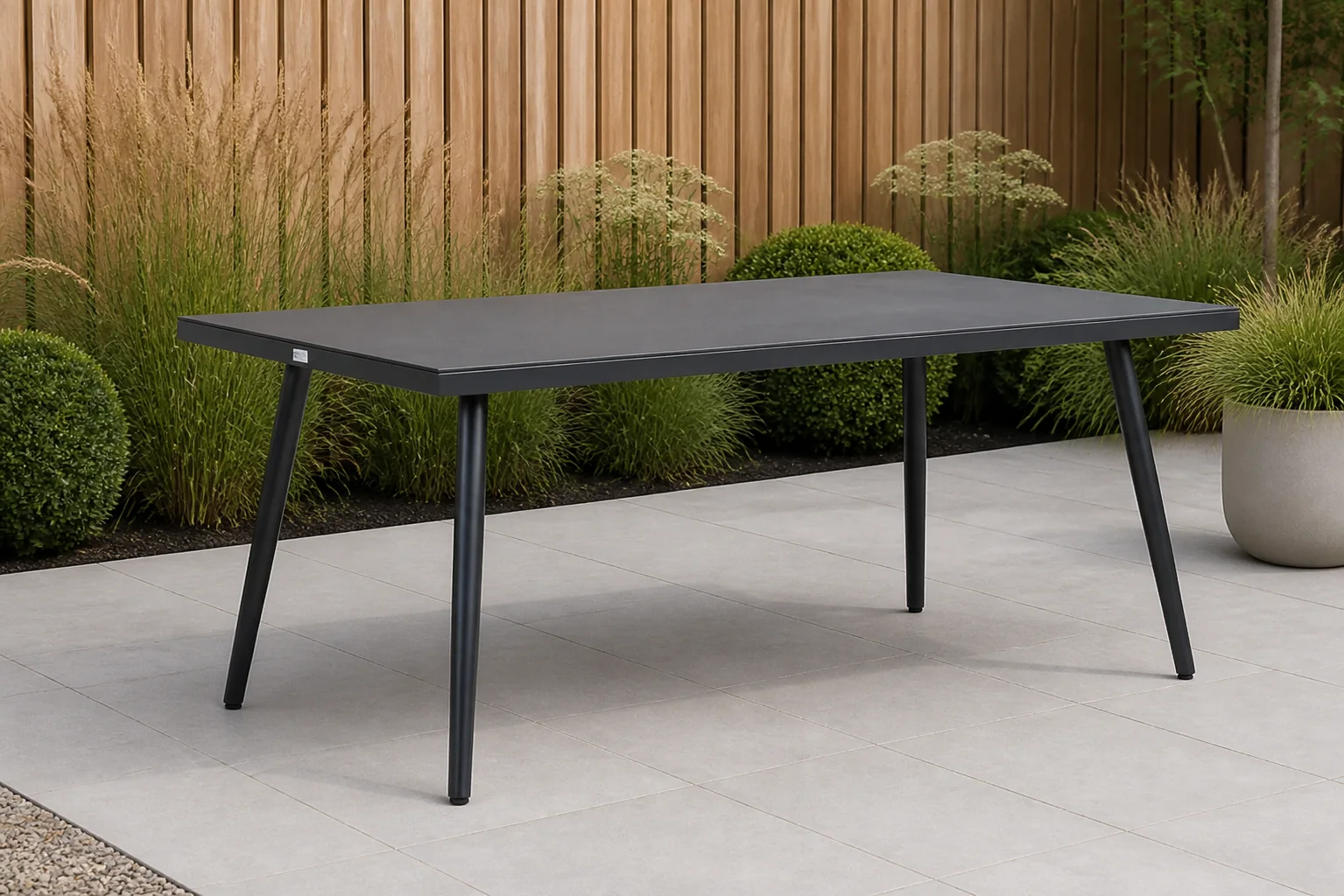 Sfeerfoto van Lifestyle Garden Furniture Valencia dining tuintafel 170 x 90 cm – Grijs-antraciet