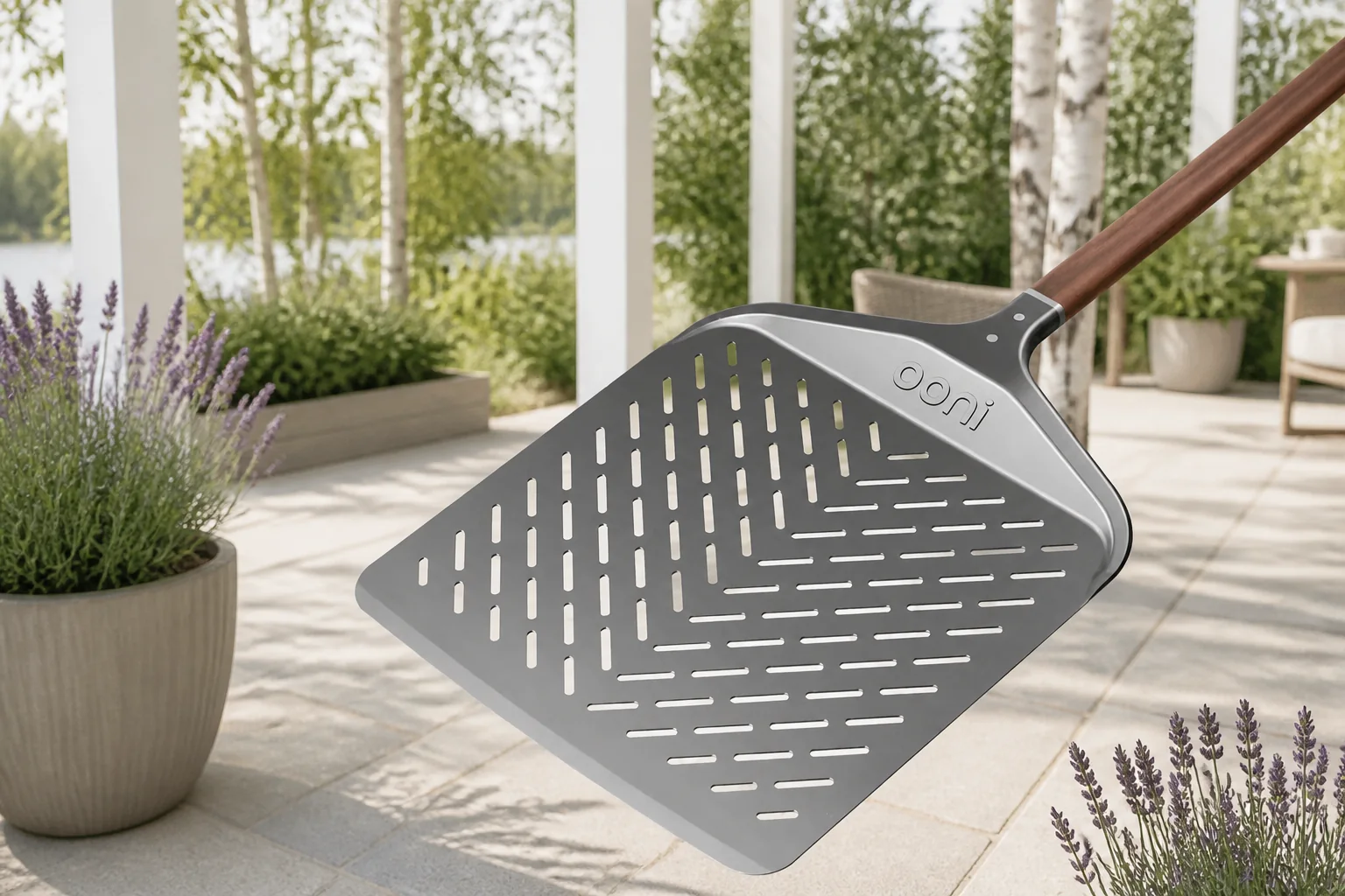 Sfeerfoto van Ooni pizzaschep Signature, 30 cm – Grijs/ Bruin