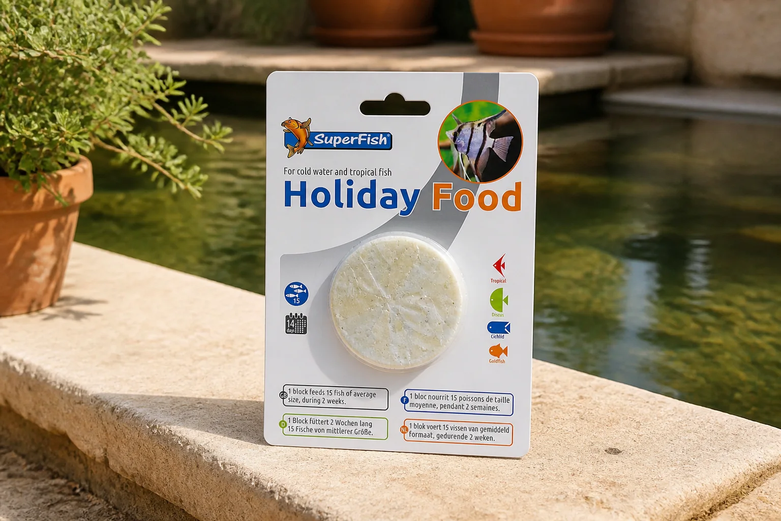 Sfeerfoto van Superfish Visvoer Holiday food 1 stk