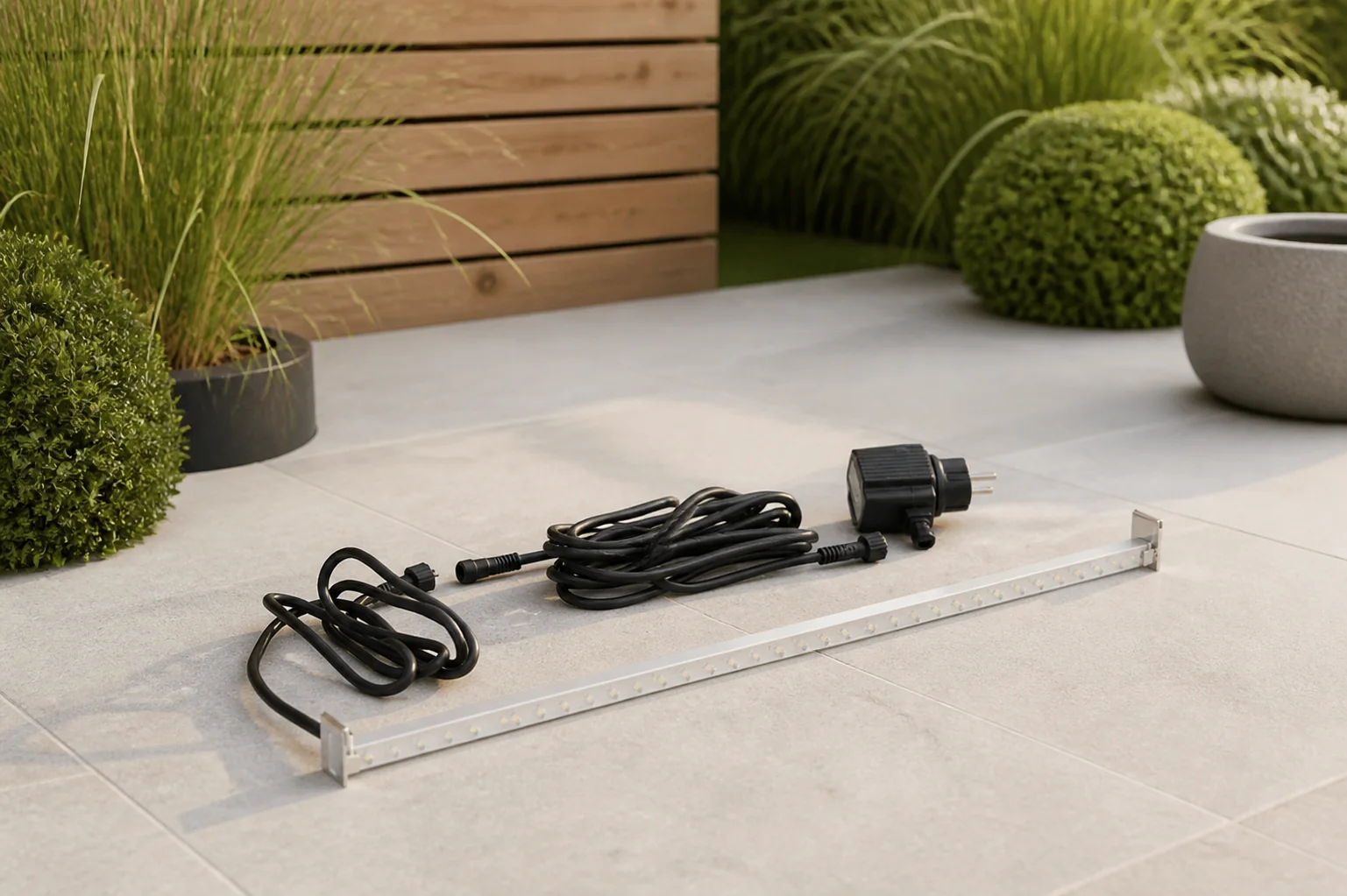 Sfeerfoto van Ubbink Waterval Led strip 60 cm wit
