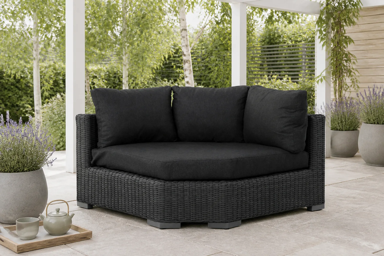 Sfeerfoto van Garden Collections Toronto hoek module XL – Zwart