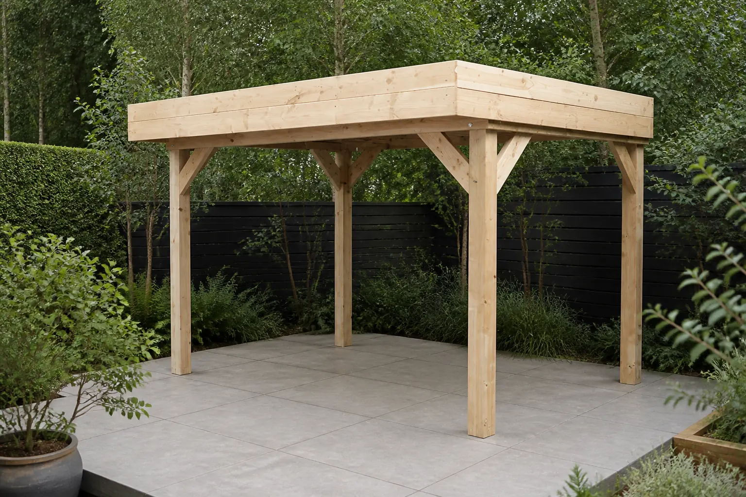 Sfeerfoto van Buitengewoon de boet Veranda Overkapping Marcel 43, 400 cm x 300 cm Buitengewoon Boet