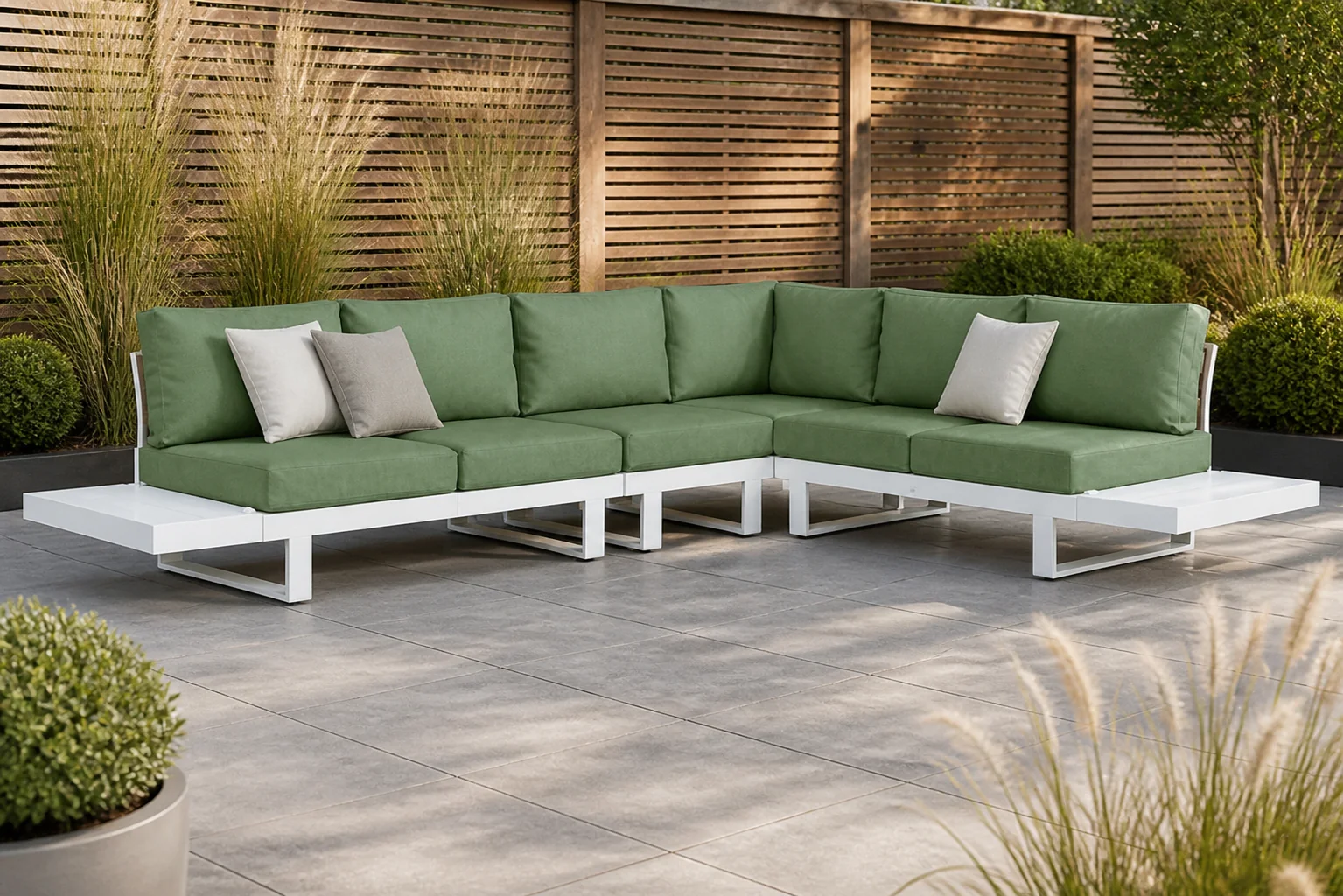 Sfeerfoto van Lifestyle Garden Furniture Lorenzo hoek loungeset 6-delig – Wit