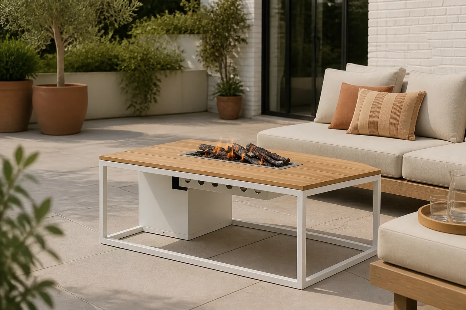 Sfeerfoto van Cosi | Cosiloft 120 | White Frame | Teak Top