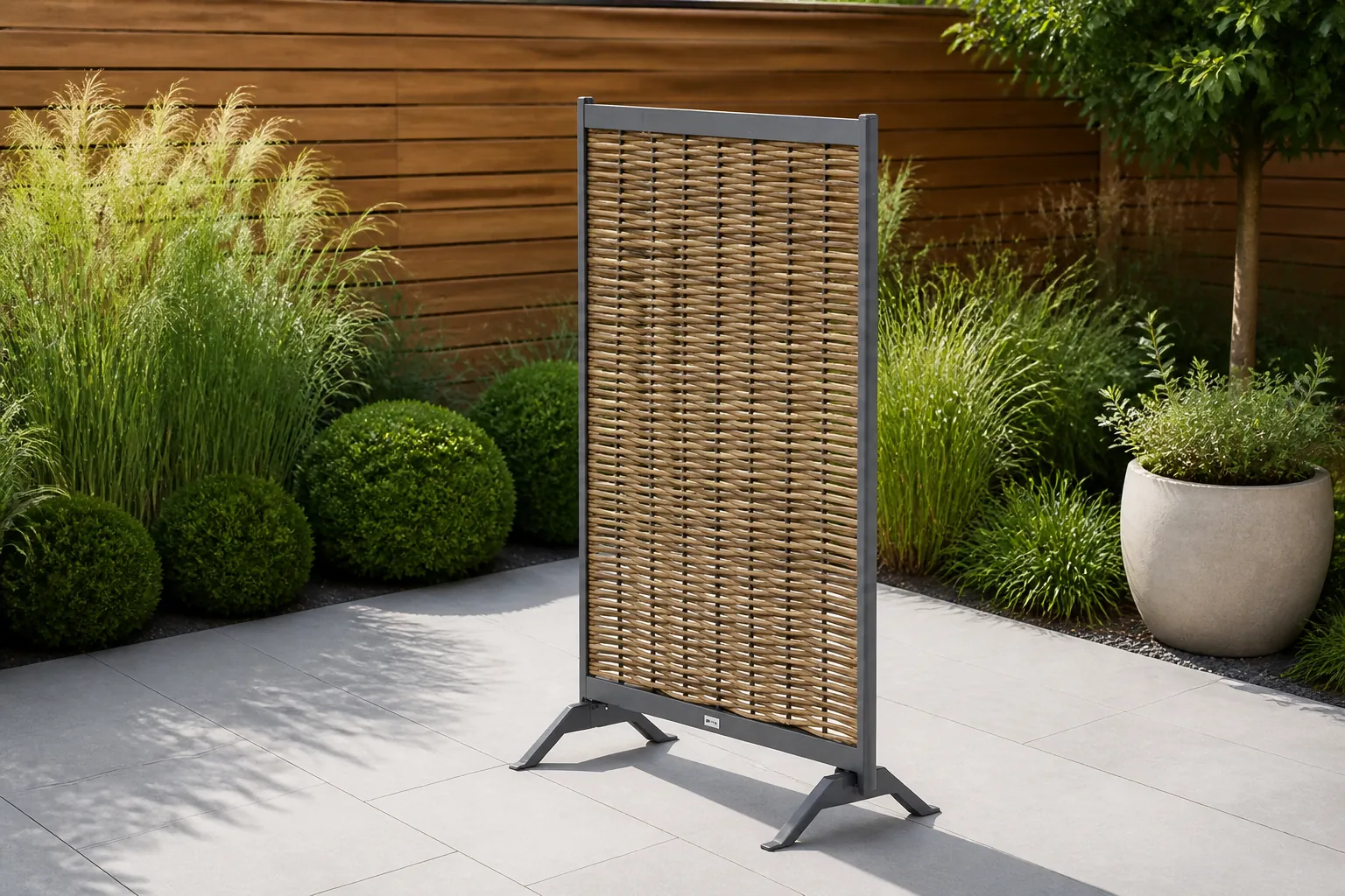 Sfeerfoto van Coco Palm windscherm 100 x 140 cm – Taupe-naturel-bruin