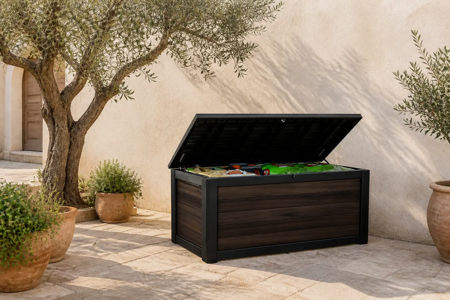 Sfeerfoto van Keter signature opbergbox (630l) – rosewood