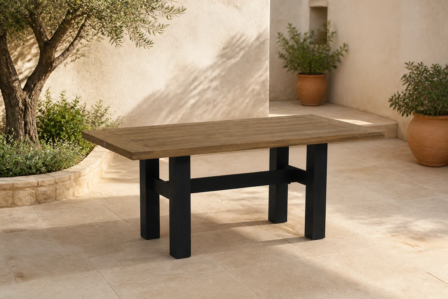 Sfeerfoto van Hartman Sophie Yasmani dining tuintafel 180 x 95 cm – Zwart