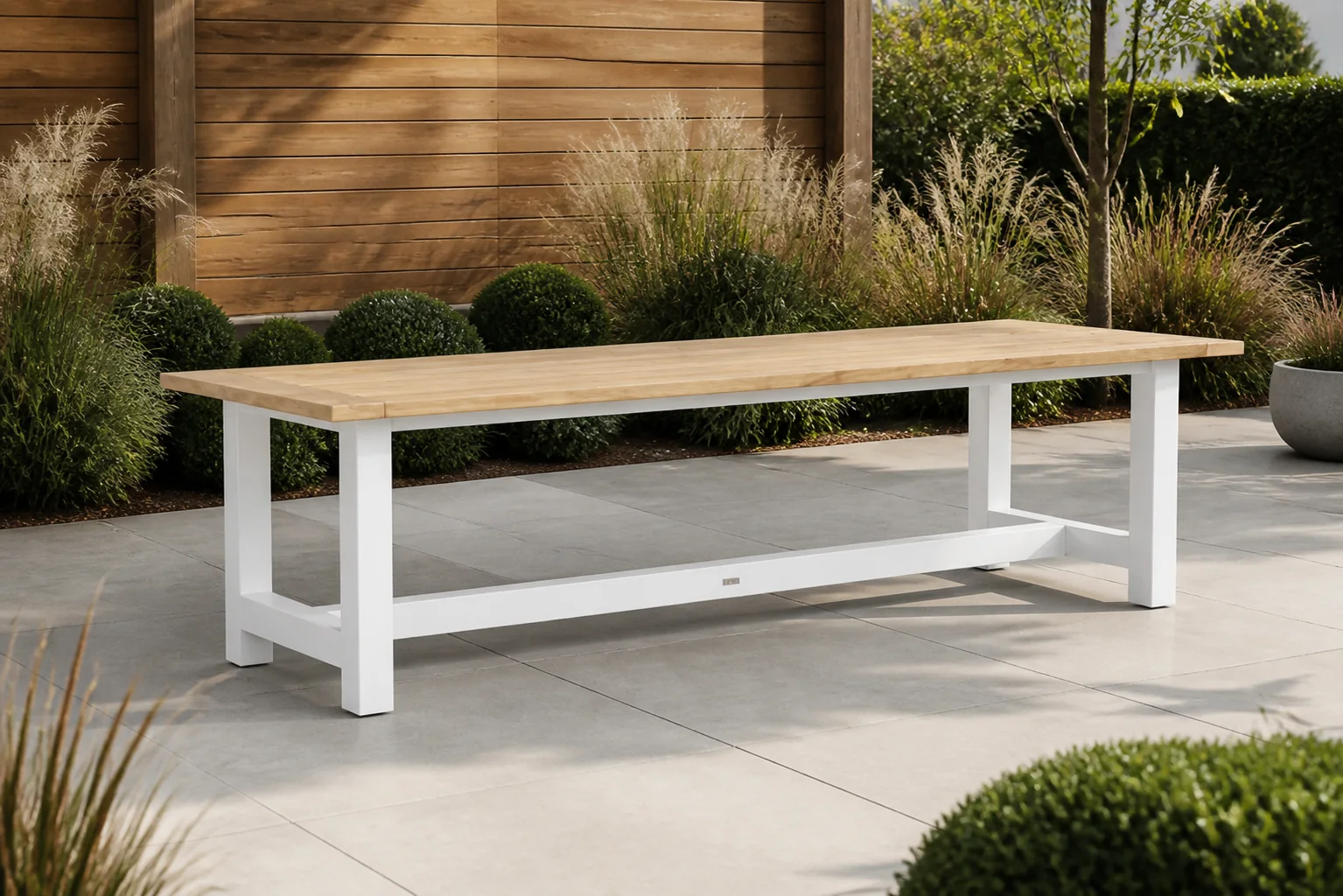 Sfeerfoto van Lifestyle Garden Furniture Los Angeles dining tuintafel 300 x 100 cm – Wit