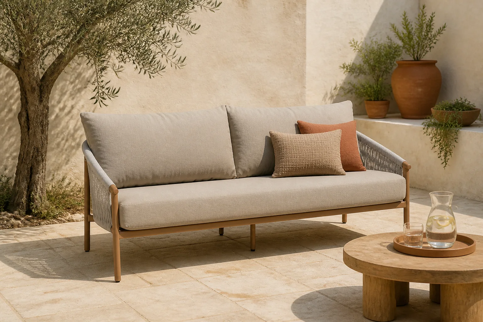 Sfeerfoto van Warentuin Collection Outlet N: 4 Seasons Outdoor Milos 3-zits loungebank (8720087027593)