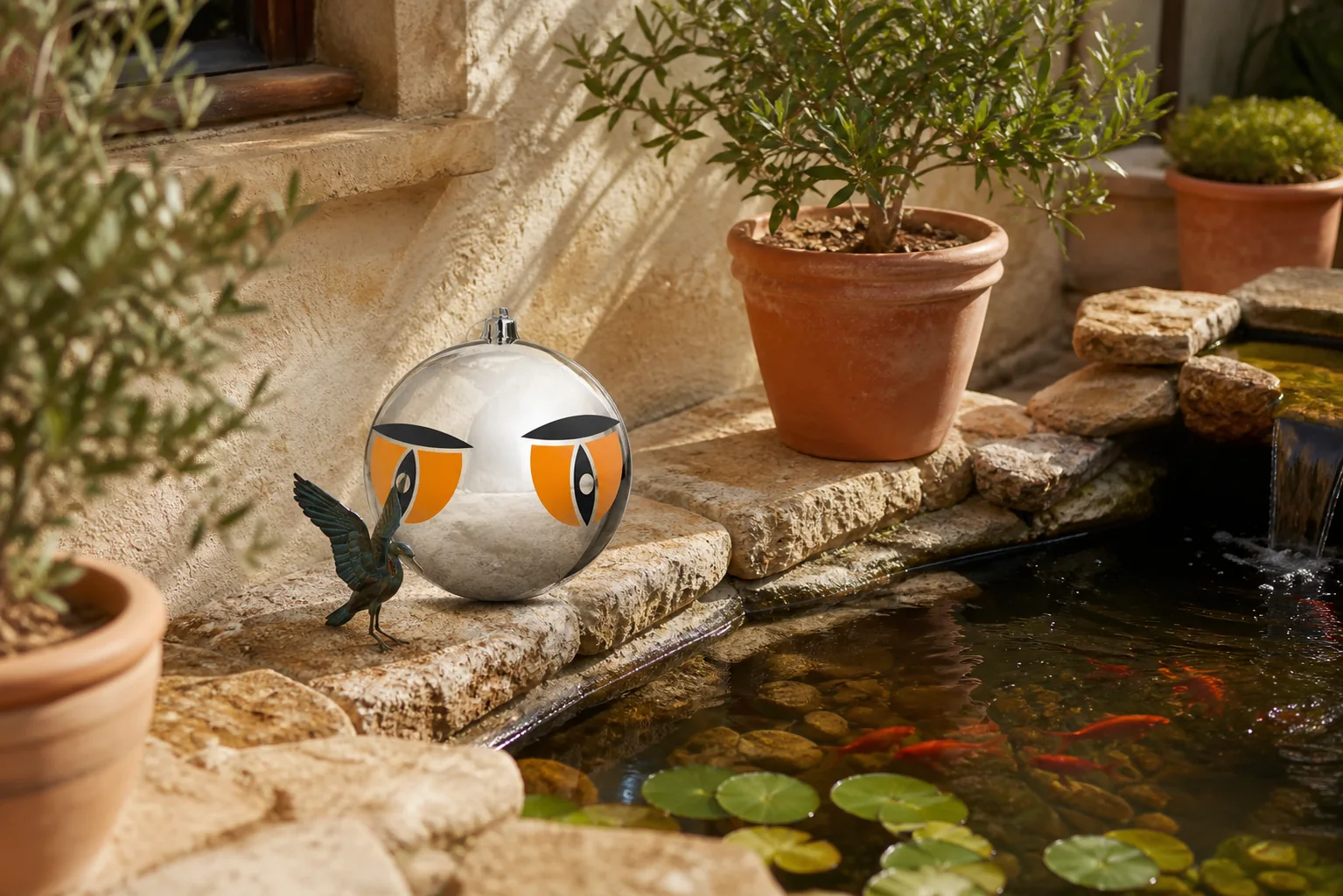 Sfeerfoto van Superfish Bird Reflector vijver