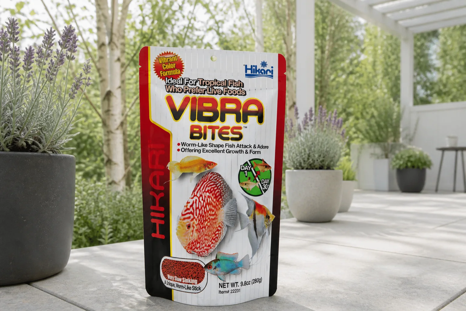 Sfeerfoto van Hikari Tropical Vibra Bites 35 Gr vissenvoer – Zie Foto