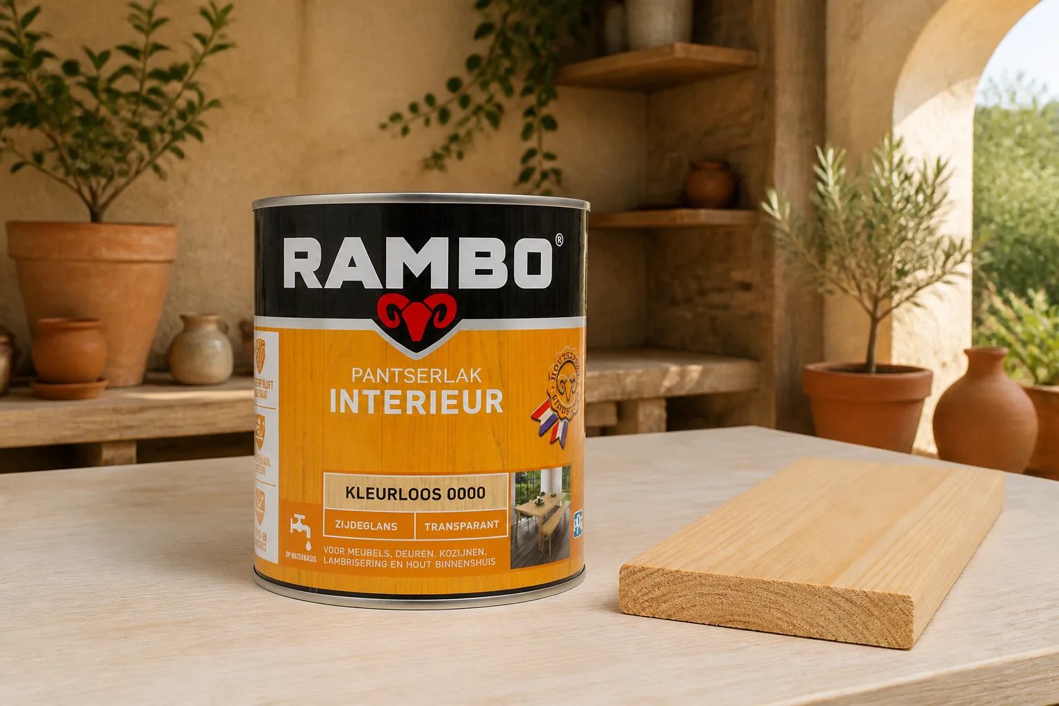 Sfeerfoto van Rambo Pantserlak interieur zg 000 0,75l