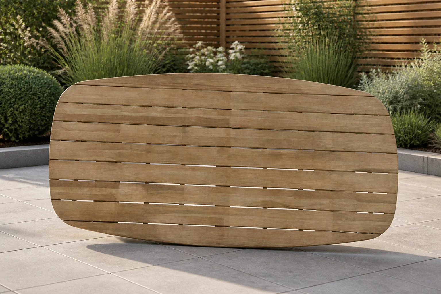 Sfeerfoto van Lifestyle Garden Furniture Falcon dining tuintafel 240 x 100 cm tafelblad (part 1/2) – Transparant