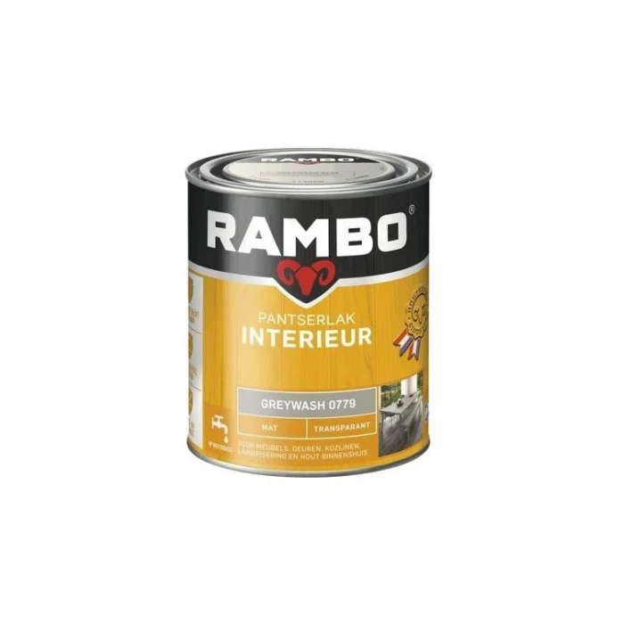 Rambo Pantserlak interieur mat 779 0,75l - grijs