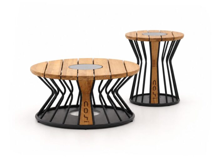 Cosilumia Bijzet tuintafel set ø70cm (h:41cm)/ø52cm (h:60cm)