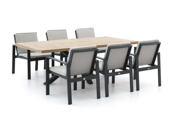 Bellagio tuinmeubelen Bellagio Vezzano/Montorio 220cm dining tuinset 7-delig Laagste prijsgarantie! – Grijs
