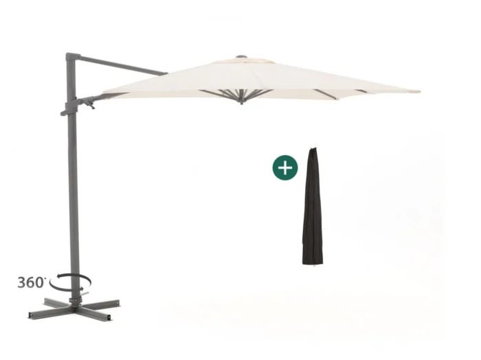 Shadowline Francisco zweefparasol 260x260cm - Wit