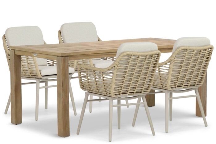 Coco Antoni/Bristol 180 cm dining tuinset 5-delig – Taupe-naturel-bruin