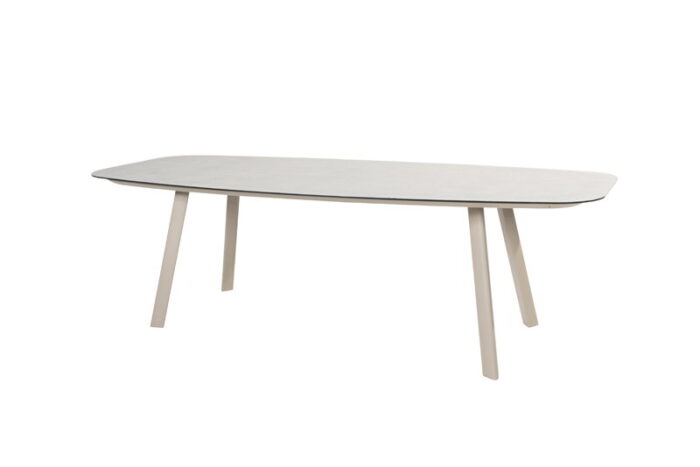 Taste Manolo eettafel latte met geprint keramiek tafelblad 240x103x75 cm – bruin