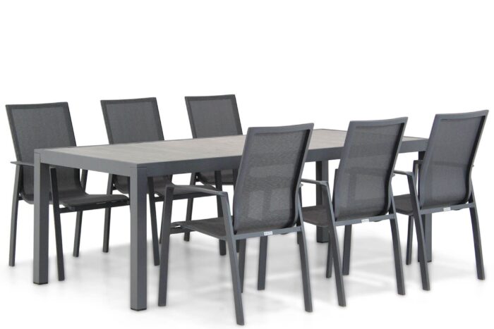 Lifestyle Garden Furniture Ultimate/Residence 220 cm dining tuinset 7-delig – Grijs-antraciet