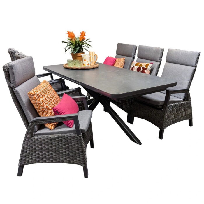 Buitengewoon de boet Paruguay Odhill Diningset – grijs