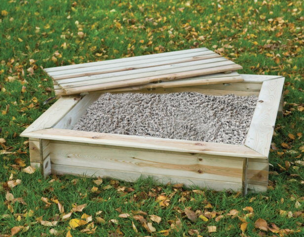 Tuindeco Zandbak Vierkant met deksel L120xB120xH24cm