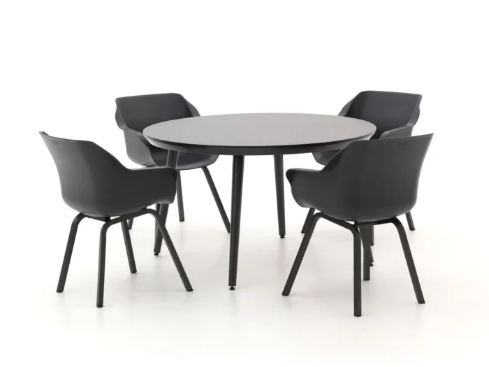 Hartman tuinmeubelen Sophie Element/Studio ø128cm dining tuinset 5-delig - Grijs