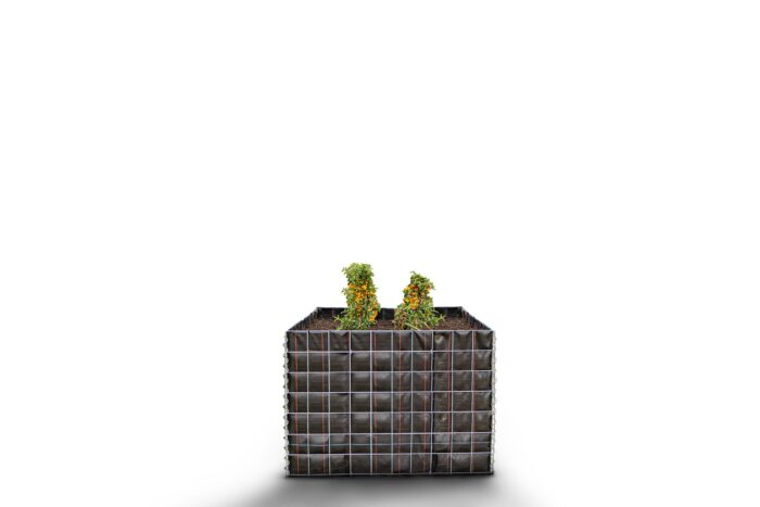 Gabiona Deutschland Rechthoekig verhoogd bed zonder stenen Lengte: 100 cm Hoogte: 70 cm Diepte: 100 cm Maaswijdte: 10 x 10 cm