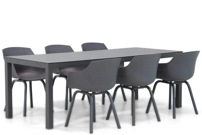 Lifestyle Garden Furniture Salina/Madras 220 cm dining tuinset 7-delig – Grijs-antraciet