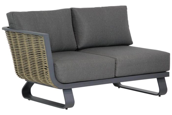 Santika Furniture Tika open bank rechts Quick Dry Foam – Grijs-antraciet