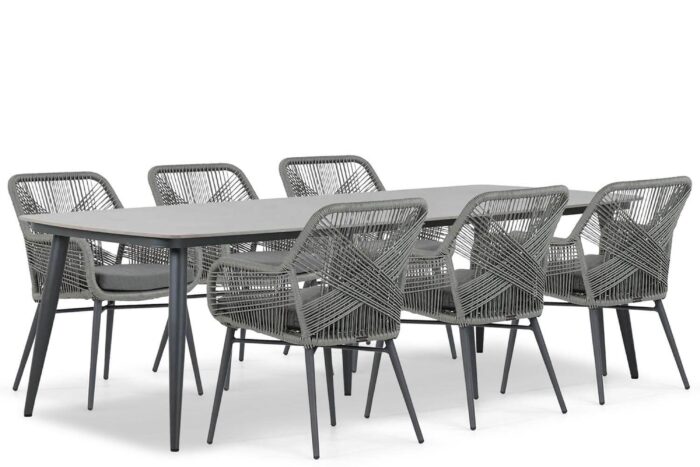 Lifestyle Garden Furniture Advance/Vienna 240 cm dining tuinset 7-delig – Grijs-antraciet