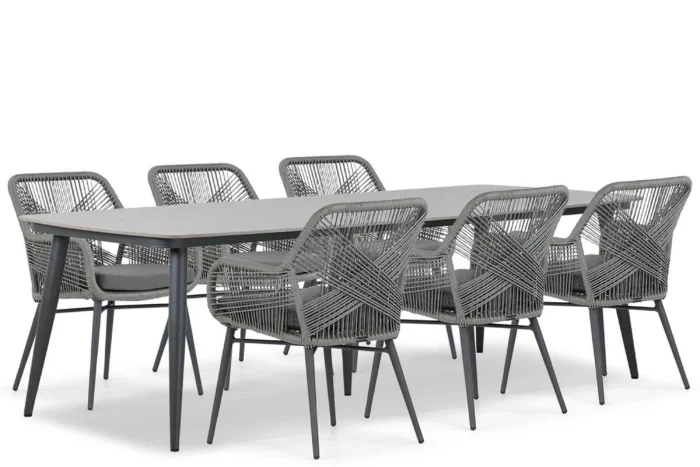 Lifestyle Garden Furniture Advance/Vienna 240 cm dining tuinset 7-delig - Grijs-antraciet