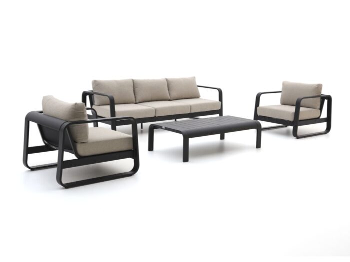 Forza Furniture Forza Liri stoel-bank loungeset 4-delig Laagste prijsgarantie! – Grijs