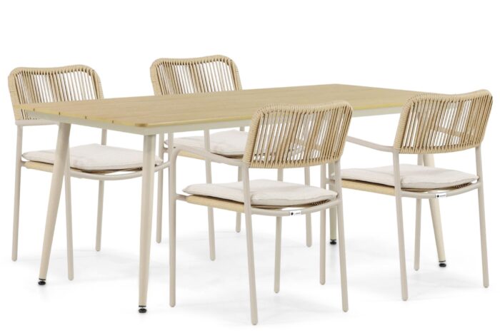 Coco Penya/Matale 180 cm dining tuinset 5-delig – Taupe-naturel-bruin