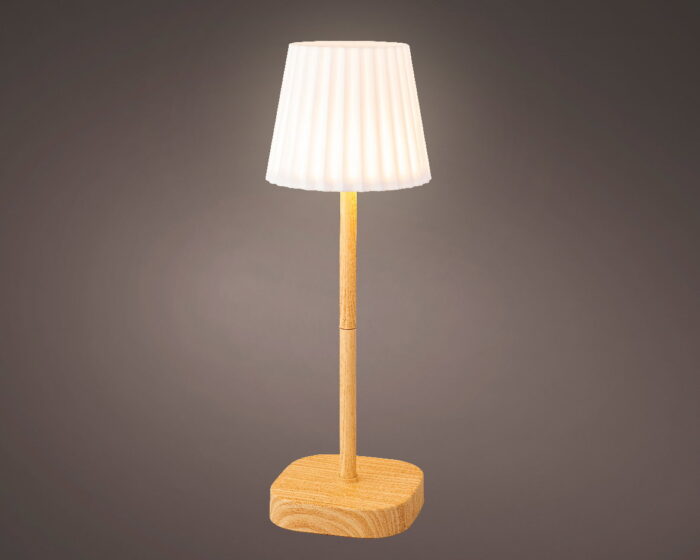 Lumineo Led tafellamp d12h34cm warm wit I – naturel;wit
