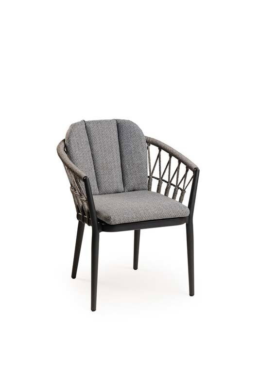 Tierra outdoor Santa Fe dining stoel charcoal – grijs;zwart