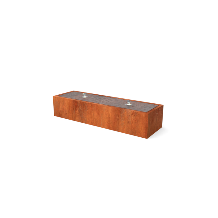 Geroba Taula cortenstaal watertafel 2000x600x400 mm – bruin