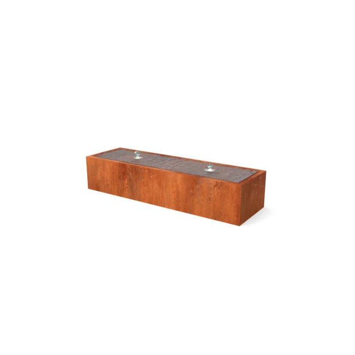Geroba Taula cortenstaal watertafel 2000x600x400 mm - bruin