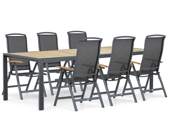 Lifestyle Garden Furniture Rosello/Valence 240 cm dining tuinset 7-delig – Transparant