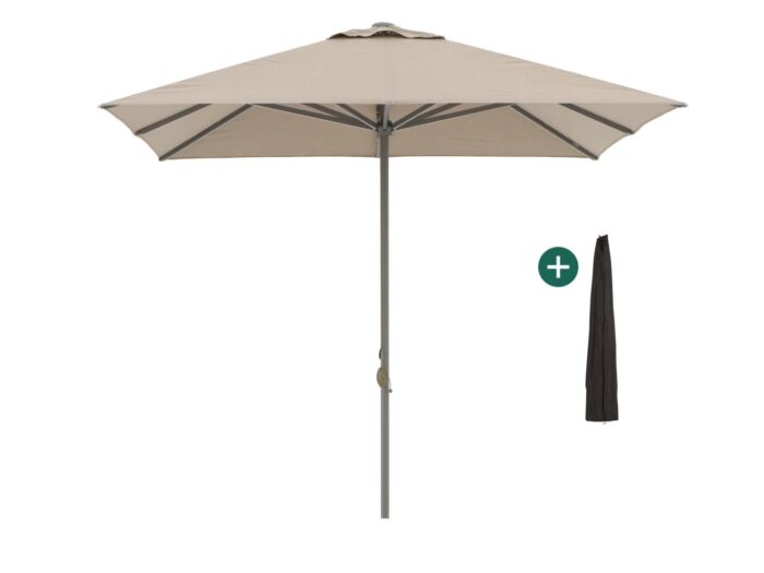 Shadowline Cuba parasol 300x300cm Laagste prijsgarantie! – Taupe