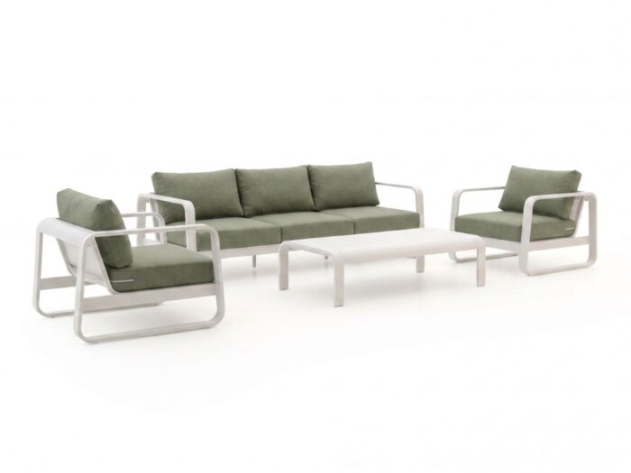 Forza Furniture Liri stoel-bank loungeset 4-delig – Wit