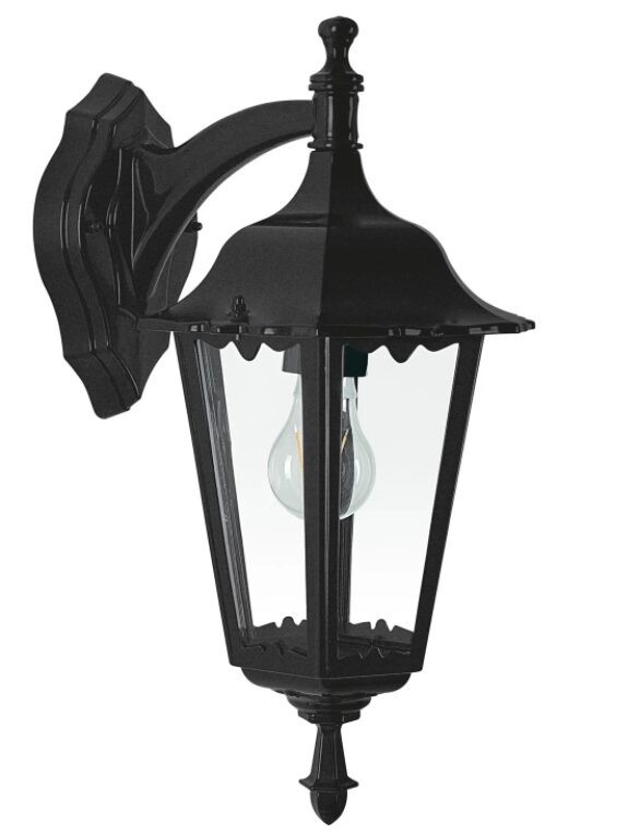 Ks verlichting 240v muurlamp ancona zwart