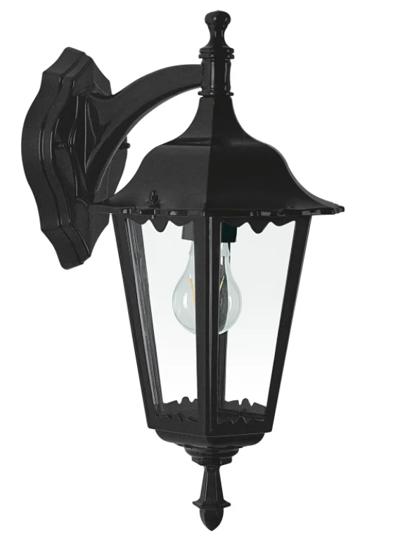 Ks verlichting 240v muurlamp ancona zwart
