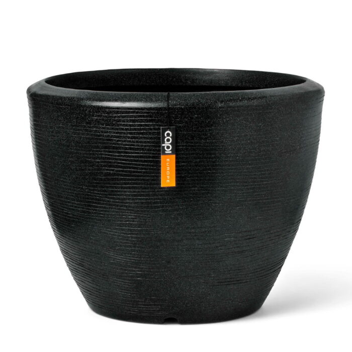 Capi europe Pot bol Arc Granite 156×90 zwart bloempot