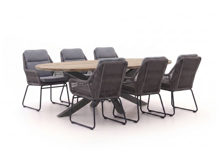 Intenso Furniture Isorella/ROUGH-Y Ellips 200cm dining tuinset 7-delig