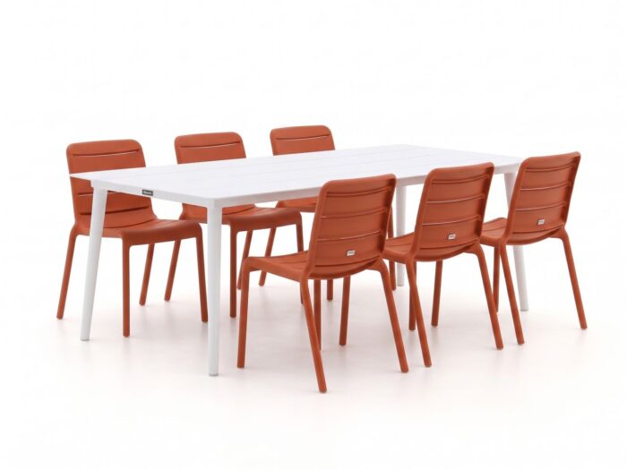 Forza Furniture Forza Narni/Sora 220cm dining tuinset 7-delig stapelbaar Laagste prijsgarantie!